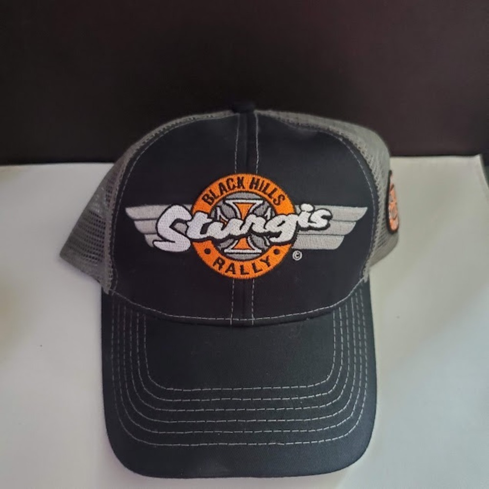 VTG 2004 Sturgis 64th Annual Rally South Dakota Black Snapback Vented Hat Cap - Picture 1 of 11